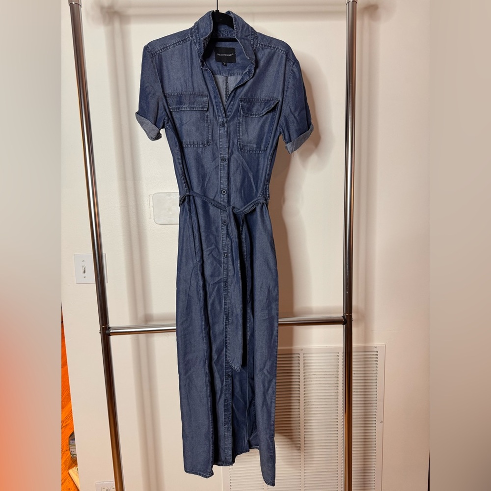 Denim Button-Up Jumpsuit
